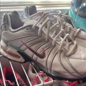 Nike White and Gray Athletic Shoes